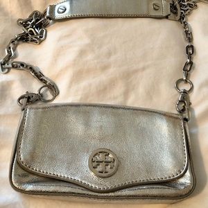 Silver Tory Burch Crossbody